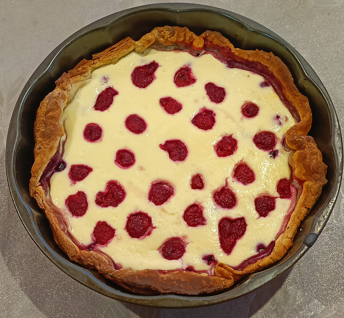 С замороженной малиной и смородиной , малина сверху, смородина внутри 😁😁