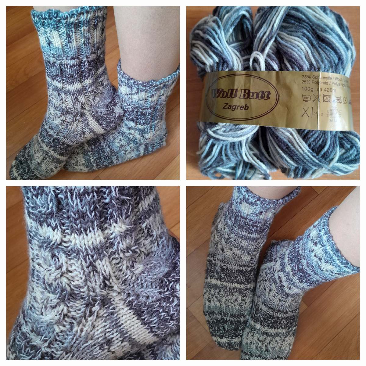 Вторая пара носочков связалась для сп носочки с Таней ( пряжа на фото)+ подмот...весят носочки 67 гр.