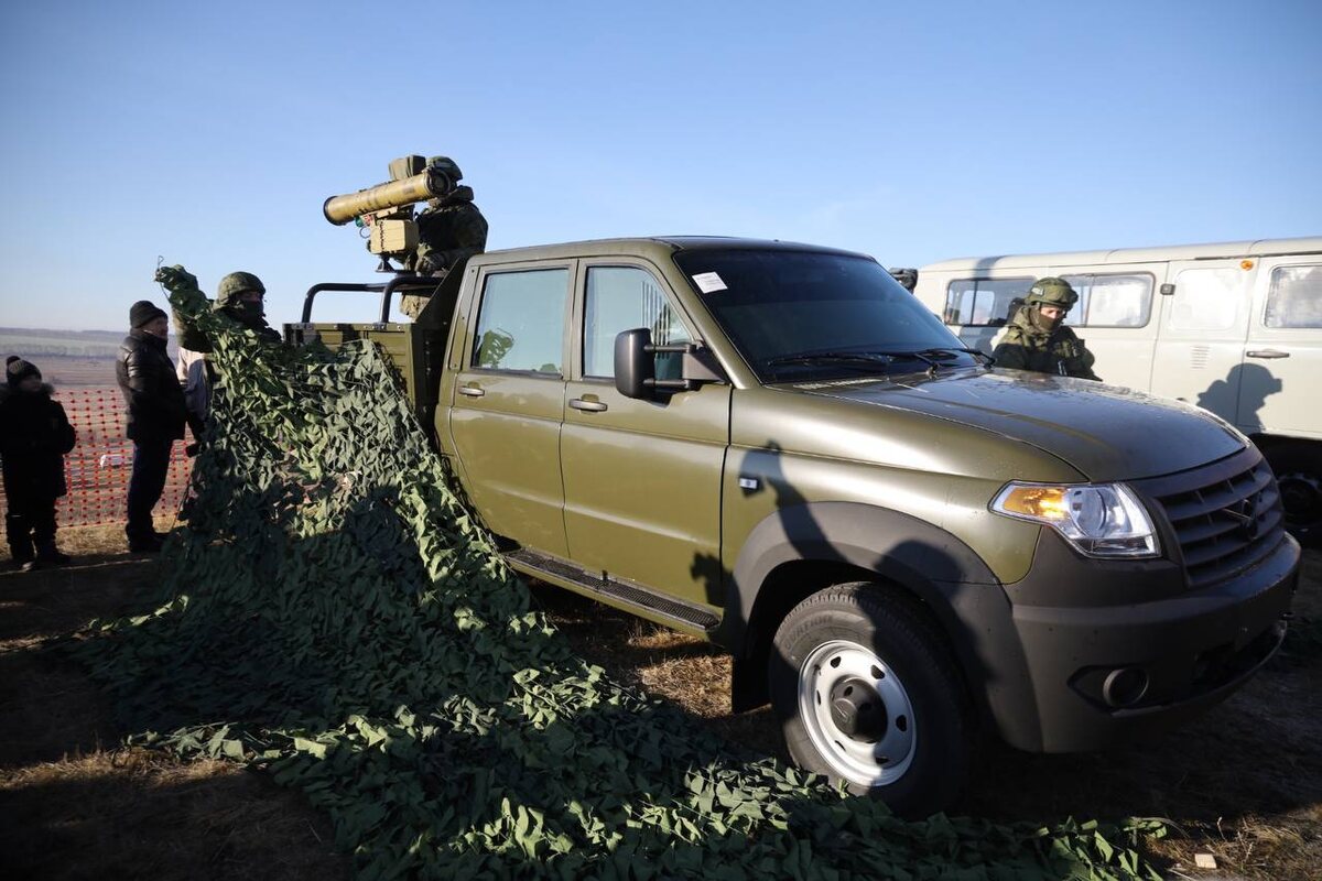 УАЗ Патриот пикап с установкой ПТУР.