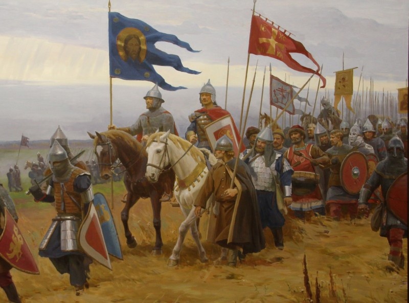 Конечно, художник изображал поле Куликово, но возьмем для иллюстрации.