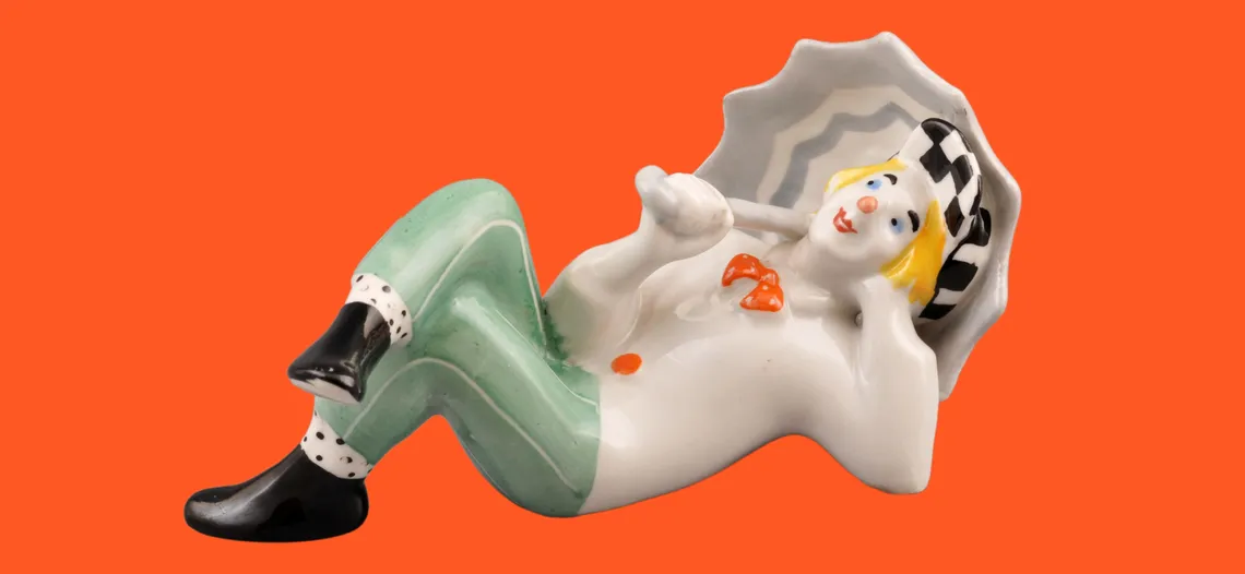 Статуэтка — «Олег Попов», автор О. П. Рапай, КЭКХЗ, СССР, 1960-e гг. / Фото: Т-Ж
