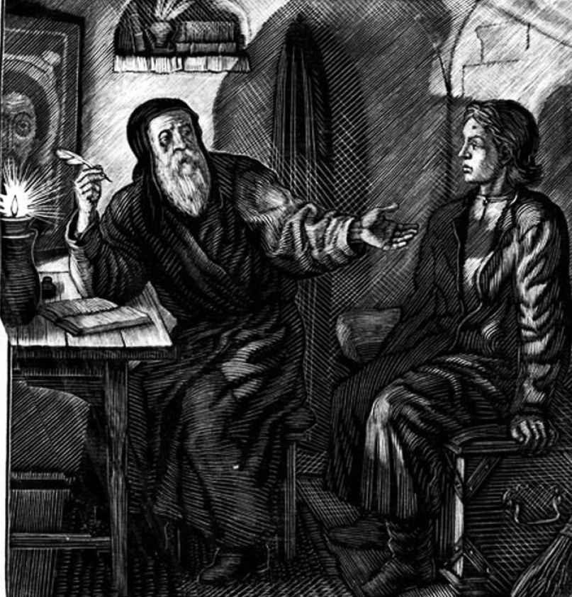 В. А. Фаворский. Иллюстрация к трагедии А. С. Пушкина "Борис Годунов". Изображение из открытых источников.