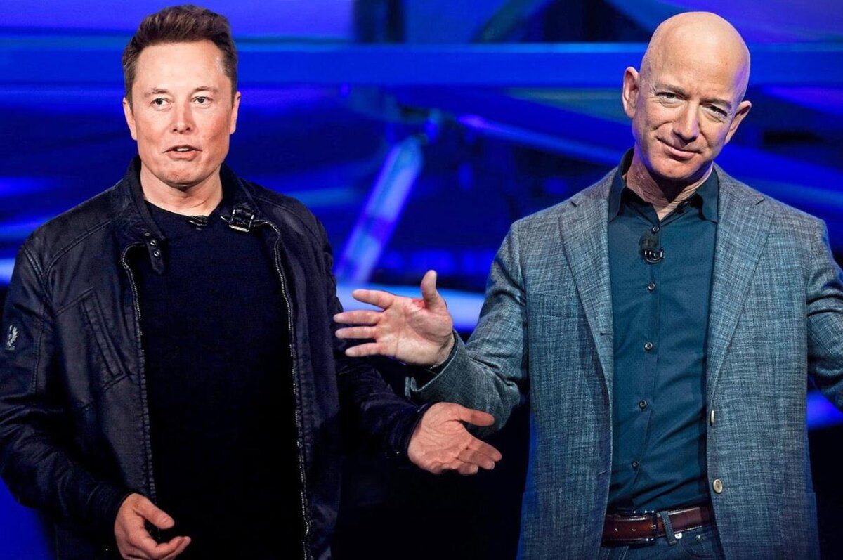 Илон Маск (Neuralink) и Джефф Безос (Amazon)