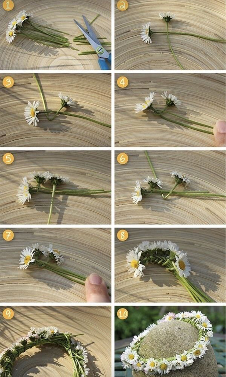 Плетение венка на голову на Иван Купала