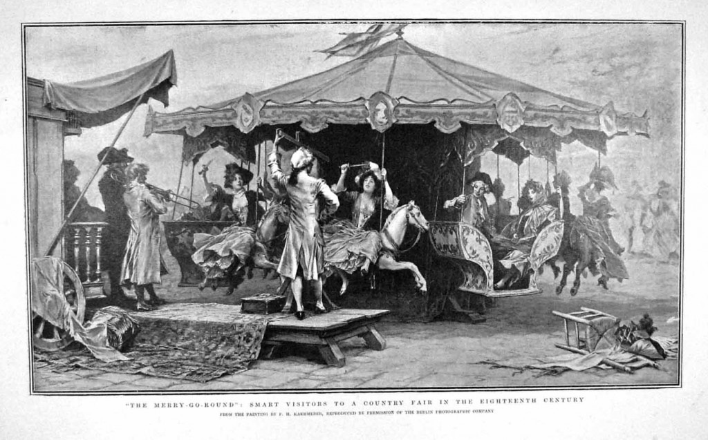 “Веселая карусель” - Нарядные посетители сельской ярмарки в XVIII веке. Картина Ф.Х. Кеммерера.