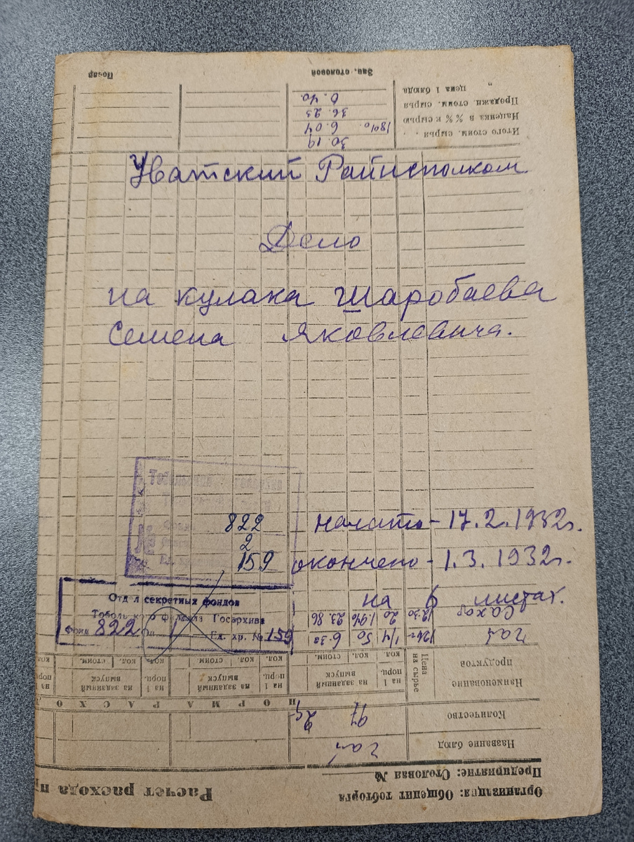 Тобольский архив Ф.822, оп.2, д.159