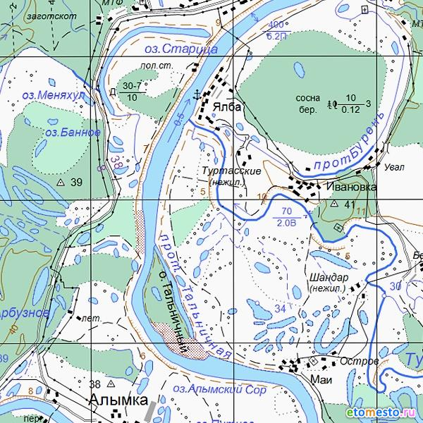 Карта Уватского района