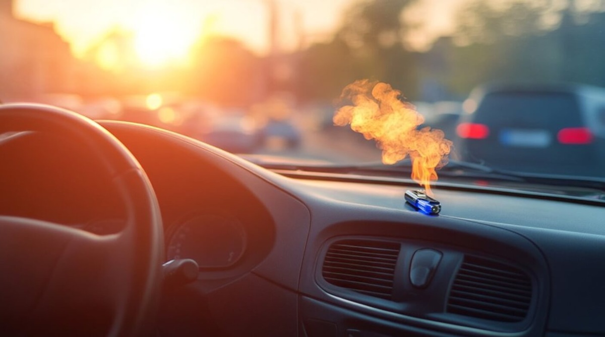    Зажигалка в салоне автомобиля может взорваться. Источник: auto.mail.ru