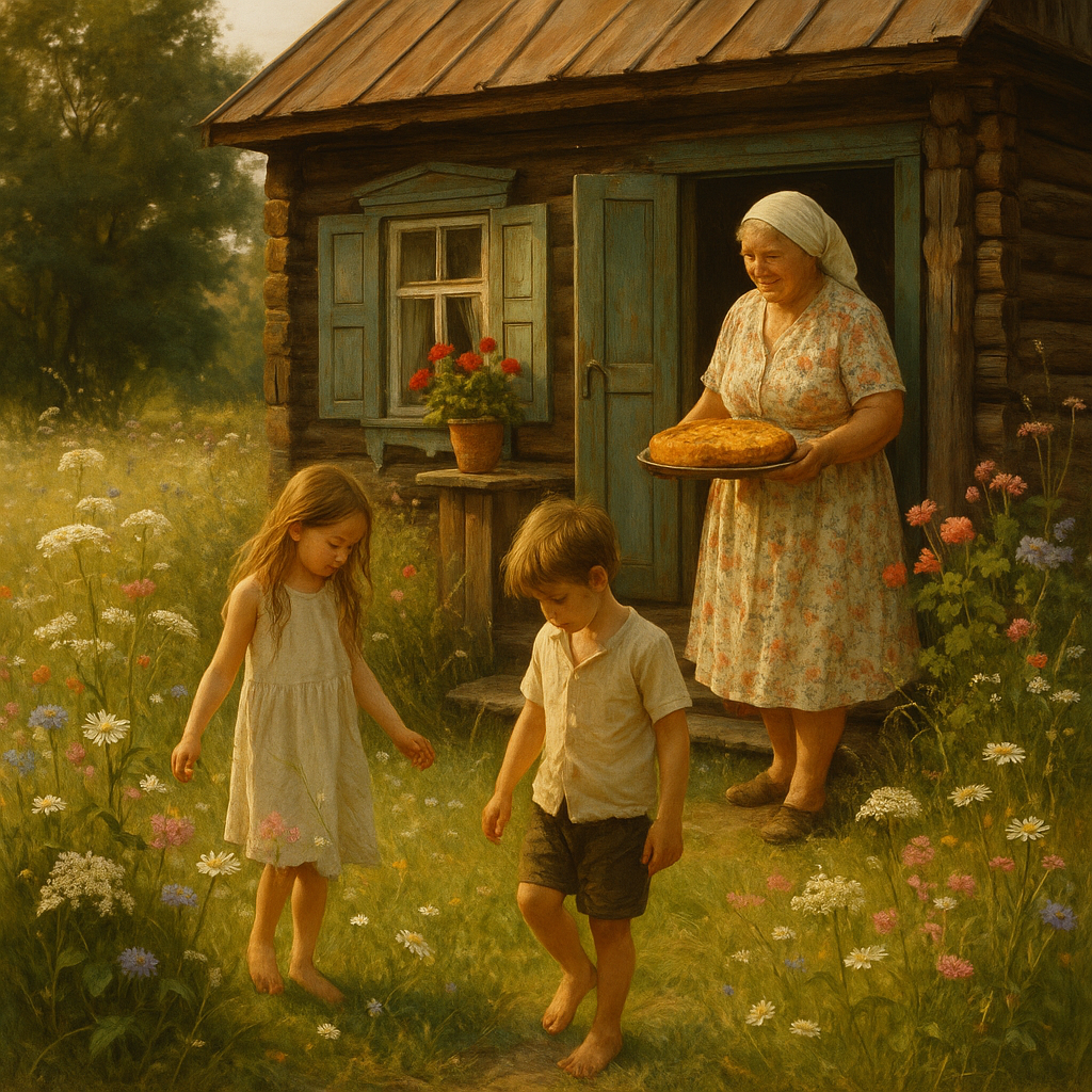 В деревне у бабушки 