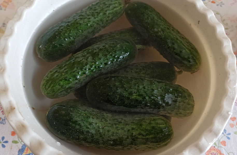 Замачиваем огурцы в воде