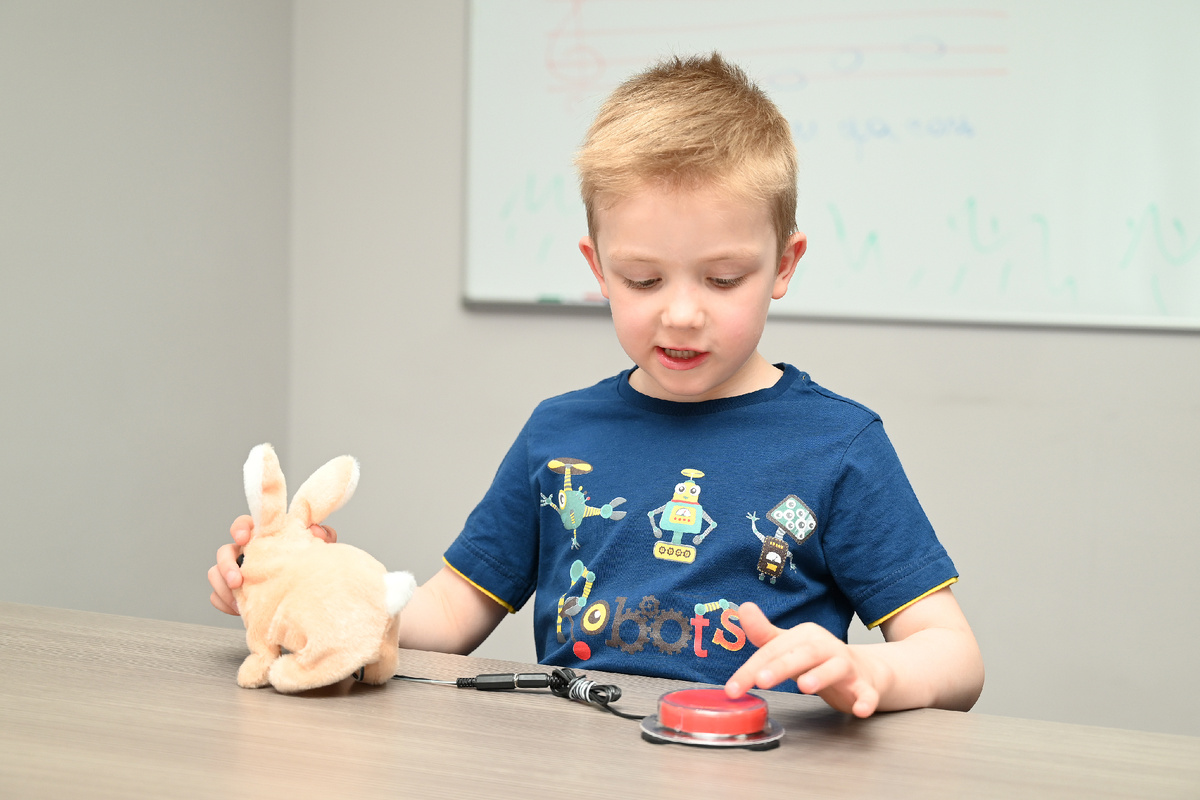 Использование переключателя с реабилитационной игрушкой