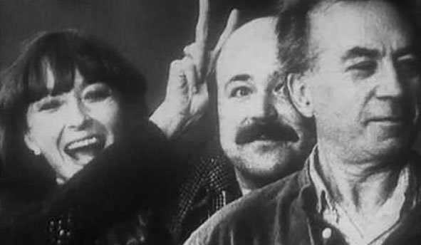 Анастасия Вертинская, Александр Калягин и Анатолий Эфрос на репетиции спектакля "Живой труп", 1982 г.