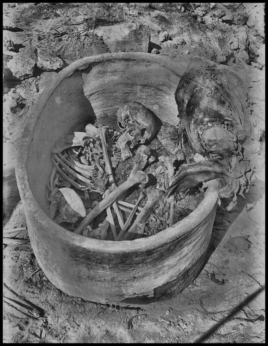    Большой погребальный сосуд с костями древнего египтянина / © Courtesy Garstang Museum, University of Liverpool