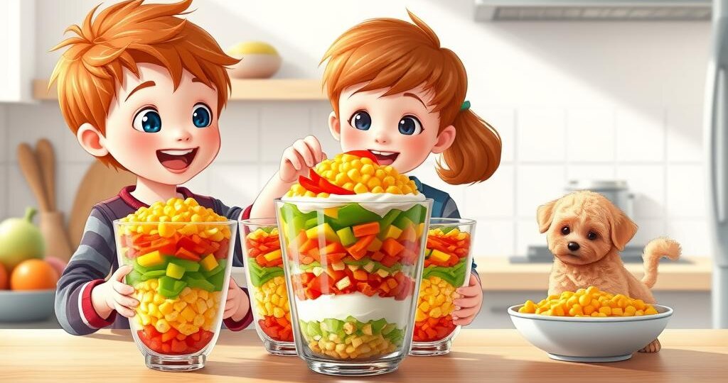 Кукурузная радуга в стаканчике