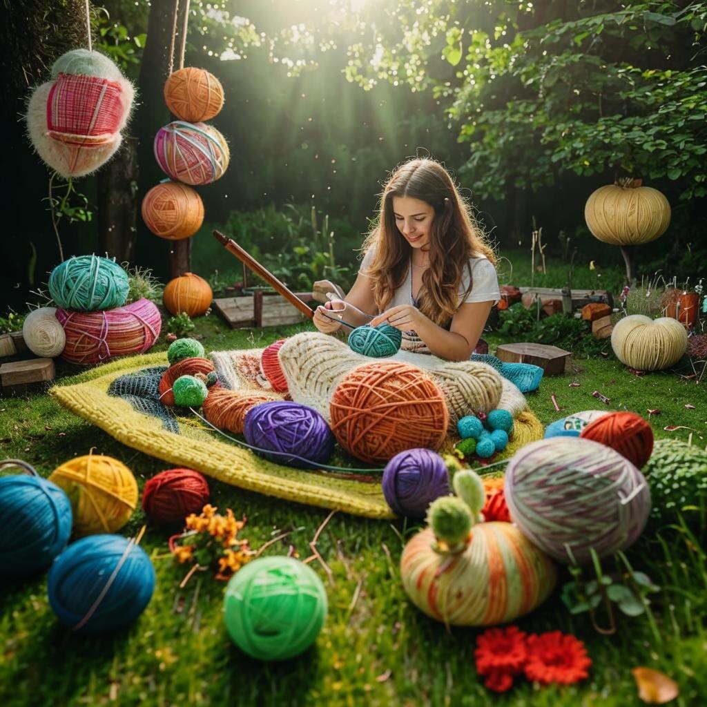 Картинка про вязание сгенерирована нейросетью.