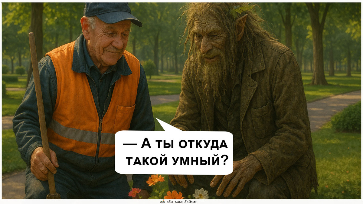 Дворник и его зелёный консультант - Рассказ