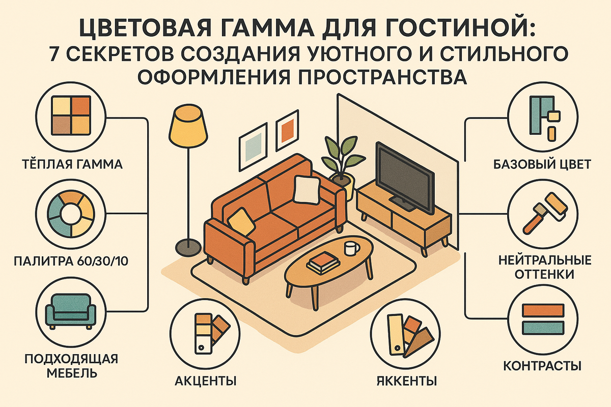    Советы по выбору цветовой гаммы для гостиной Арт Деко