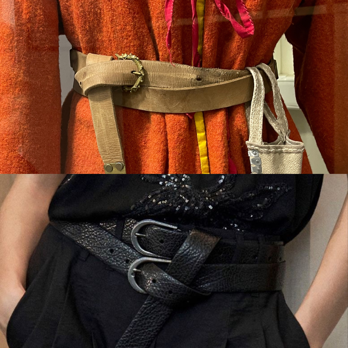 Вариант стилизации ремня, вдохновенный татарским костюмом. Фото: 1 автора, 2 Pinterest