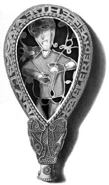 «Драгоценность Альфреда Великого». Ювелирное изделие из золота и финифти, по преданию принадлежавшее легендарному королю. Конец IX в.