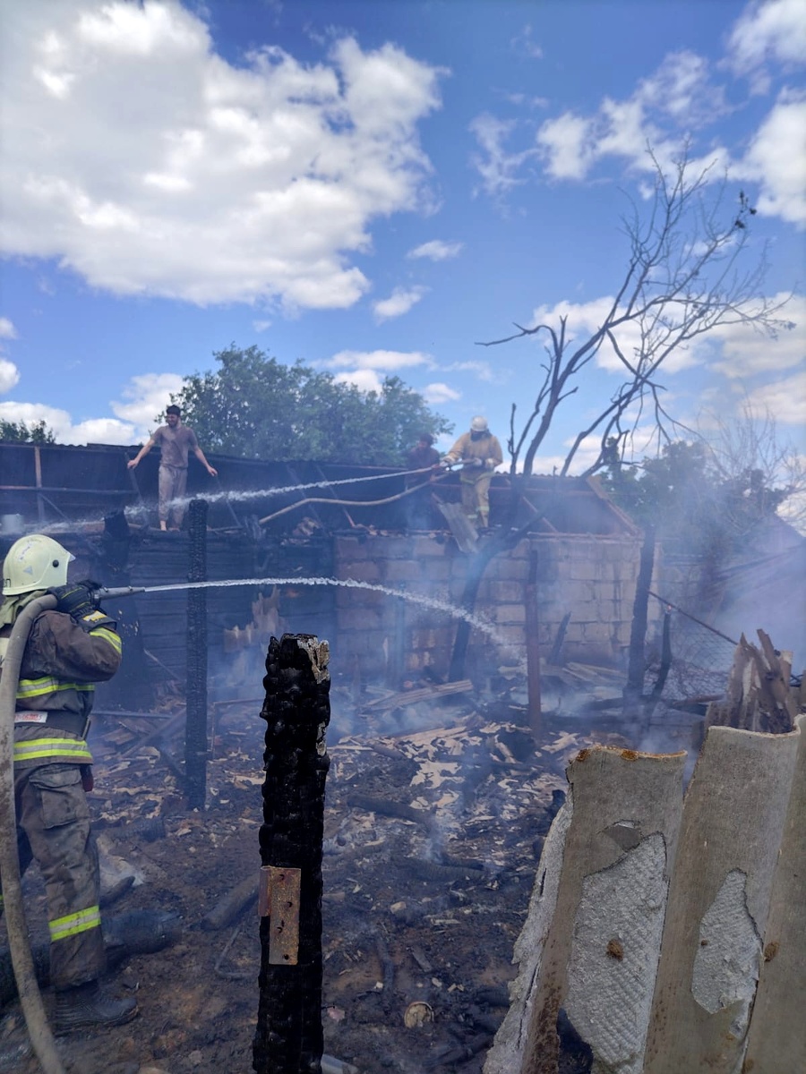 02.07.2025  огнеборцы ПЧ №66 ГКУ "Волгоспас" выезжали на тушение пожара