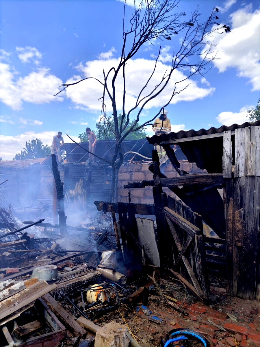 02.07.2025  огнеборцы ПЧ №66 ГКУ "Волгоспас" выезжали на тушение пожара