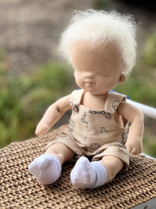 Игровая текстильная куколка ростом 38 см Лучик