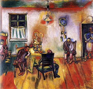 Марк Шагал
Шаббат, 1910 г.
Музей Вальрафа-Рихарца, Кёльн, Германия
