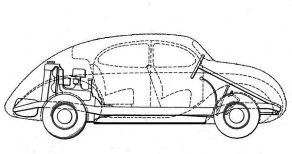 Даже в свои семьдесят с лишним лет Генри Форд продолжал выдавать новые идеи, о чем свидетельствуют эти патентные заявки на автомобили с задним расположением двигателя.