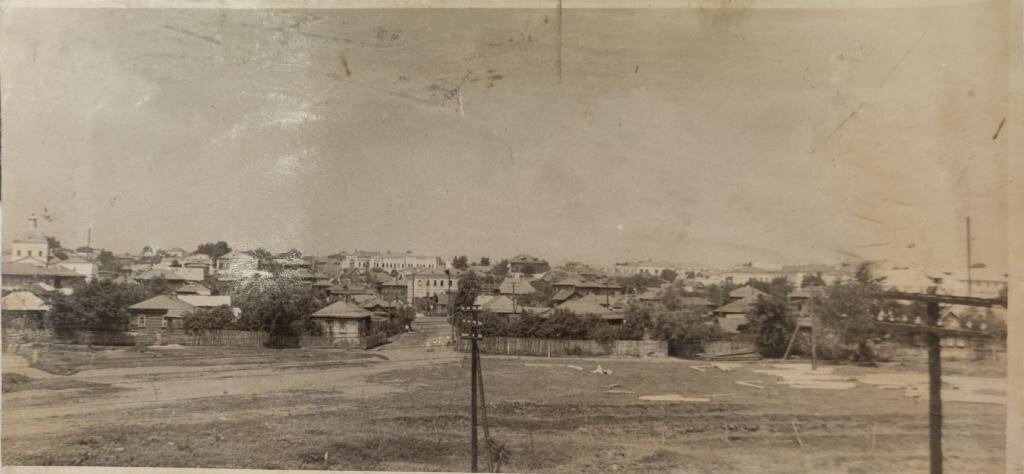 Вид Сасова от железной дороги. Из фондов краеведческого музея