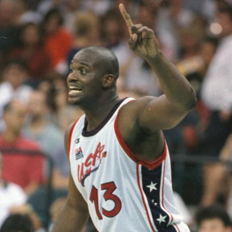 Шакил О'Нил в матче за сборную📷
