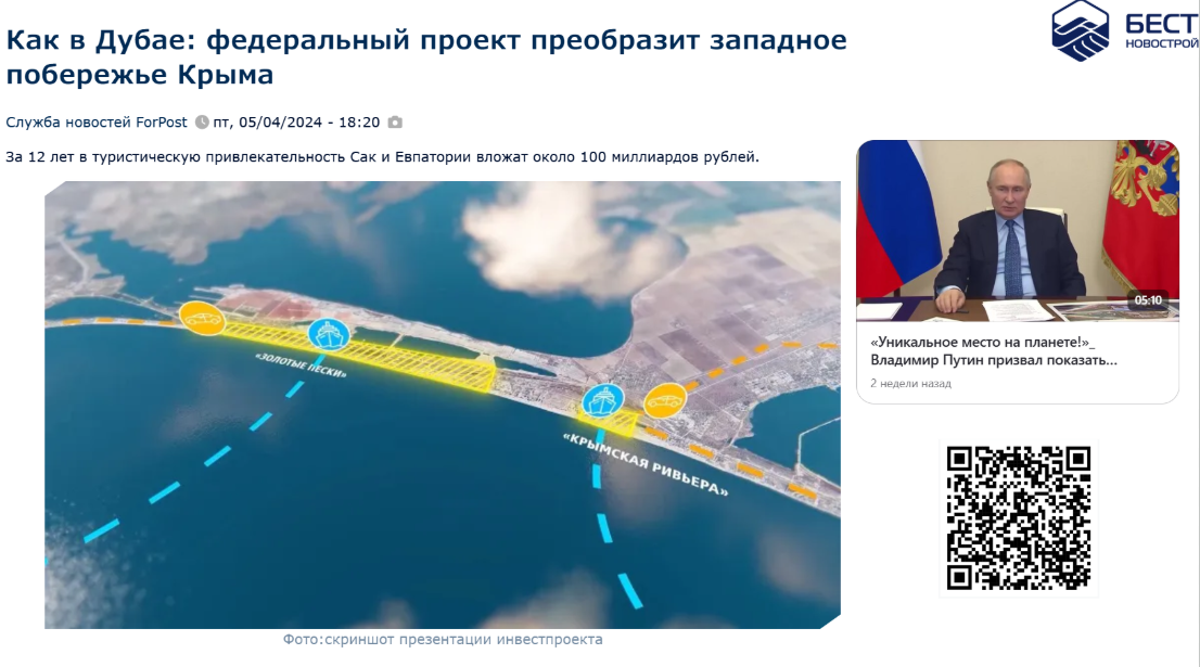 Слайд из презентации Бориса Малютина по инвестициям в Крым - каждую неделю. Анонс в https://t.me/bestTempoKrym