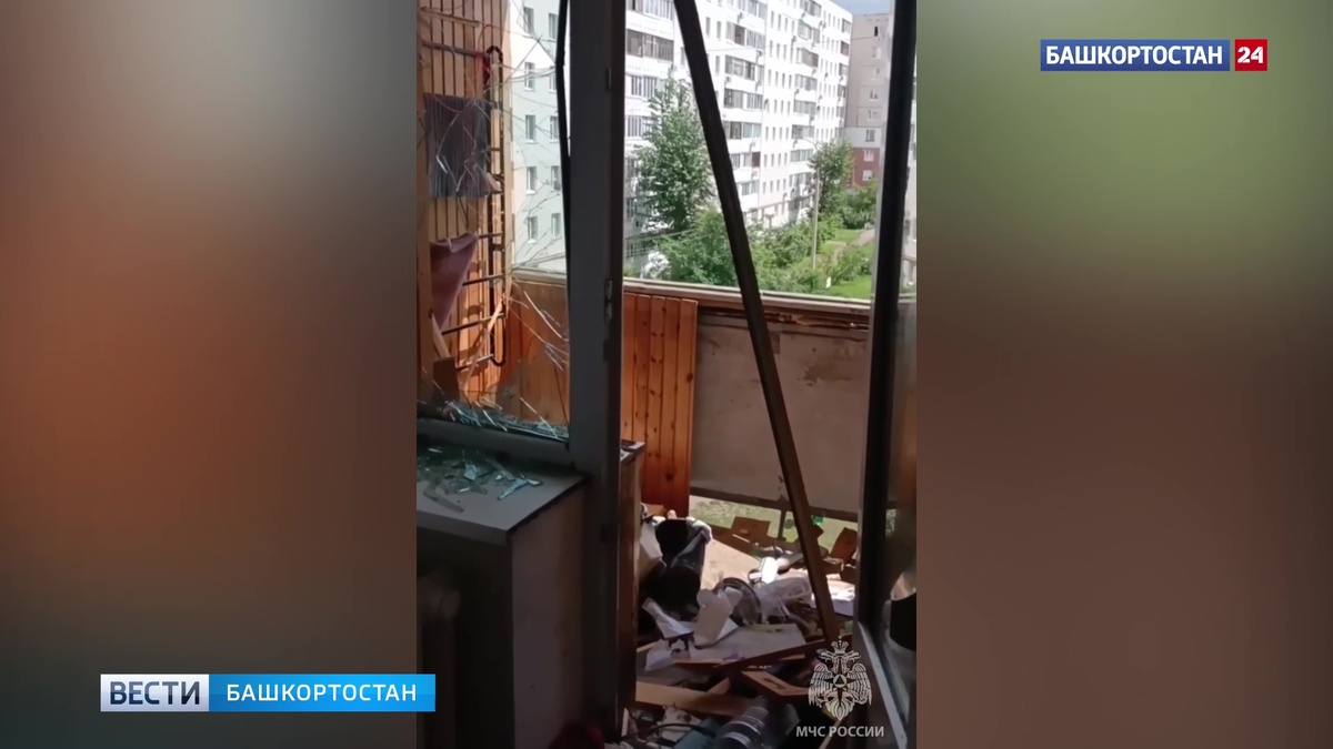    В уфимском Сипайлово на балконе разорвался пятилитровый баллон