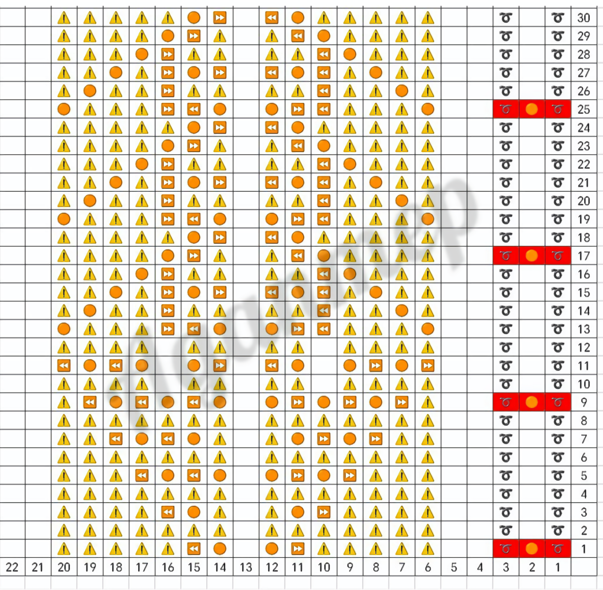 Схема узора 23.