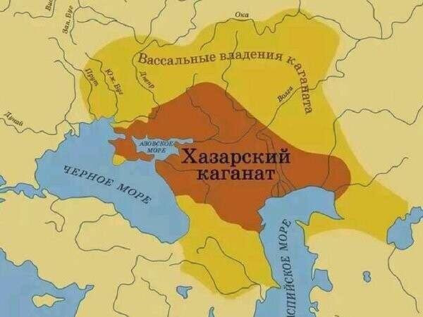 Карта бывших владений хазар. В X веке хазарское государство окончательно ослабело и навсегда исчезло с политической карты Европы.