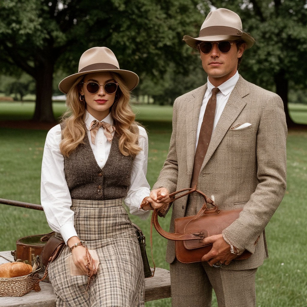 Пара, одетая в стиле old money: так представляет её нейросеть Шедеврум