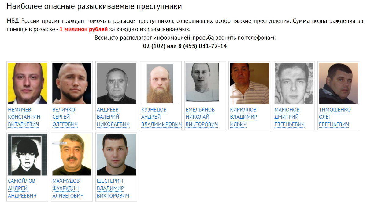     / Источник: Скриншот с сайта мвд.рф