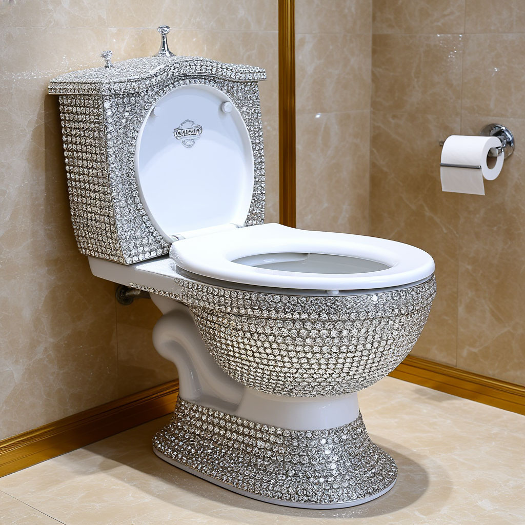 Унитаз инкрустированный.