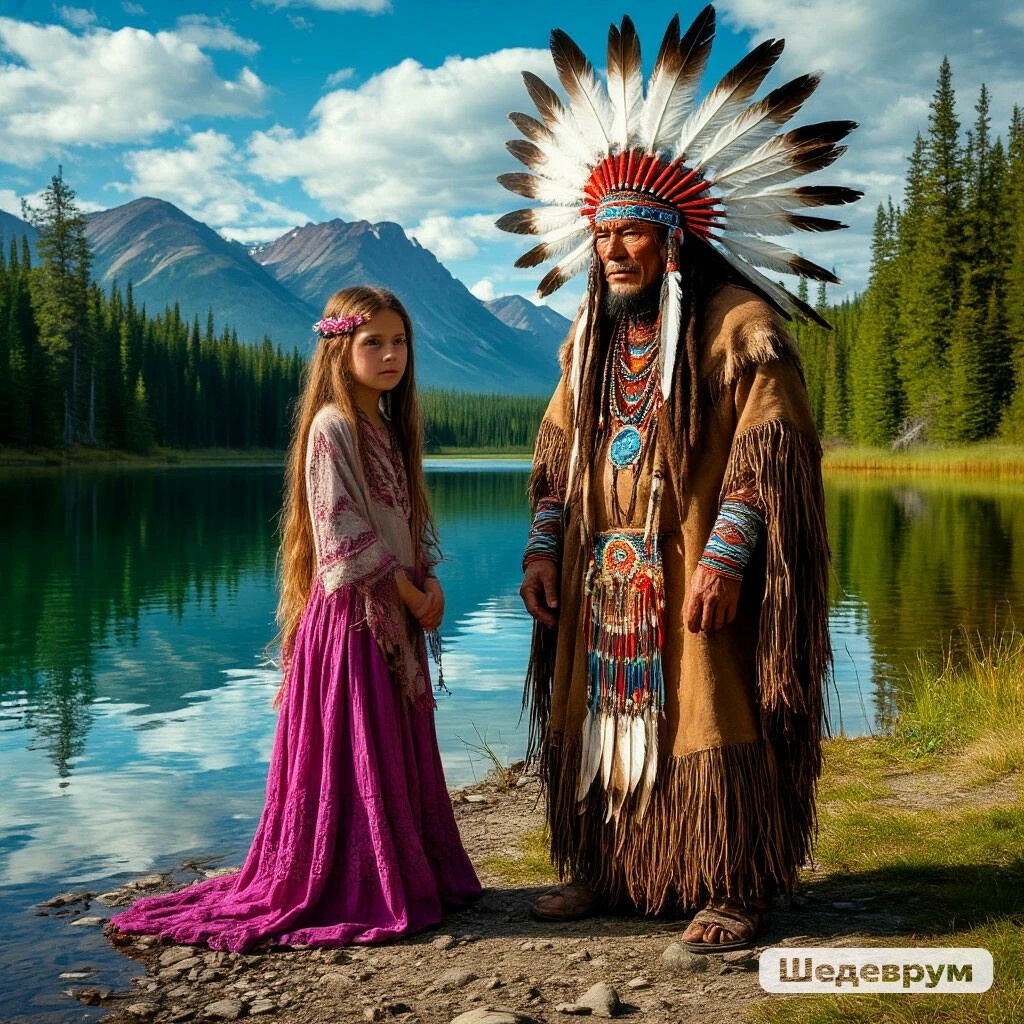 Шедеврум. Девушка пришла за советом к шаману.
