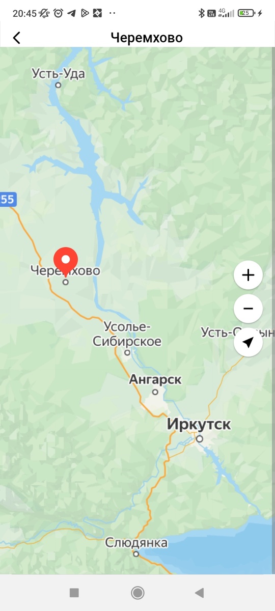 Черемхово на карте. 