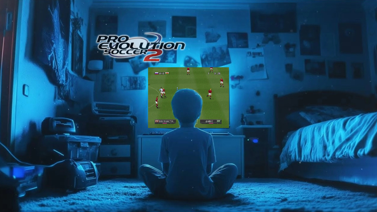 2002 год, играю в playstation 1 (Pes 02)