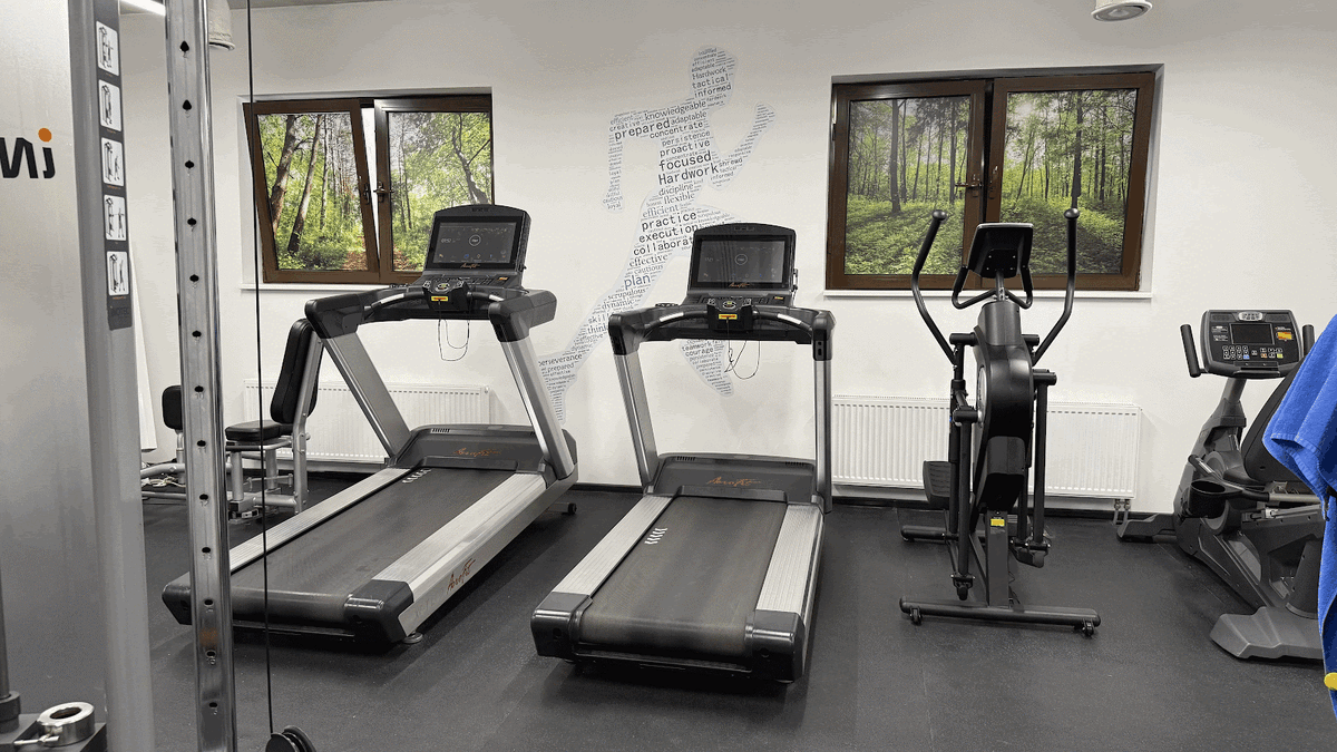 Мы до него так и не дошли, ноги болели и от гуляния по горам, не до тренажерки было