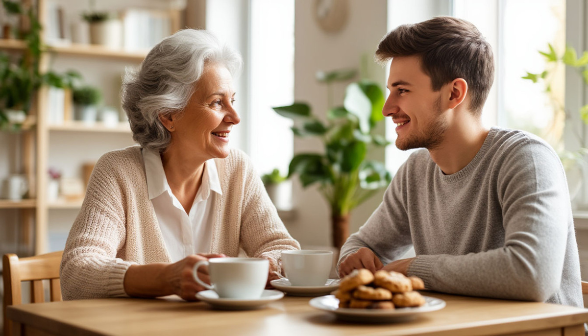 Мать и взрослый сын