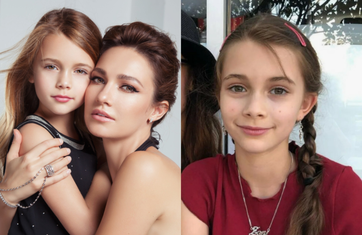 на фото Евгения Брик с дочерью