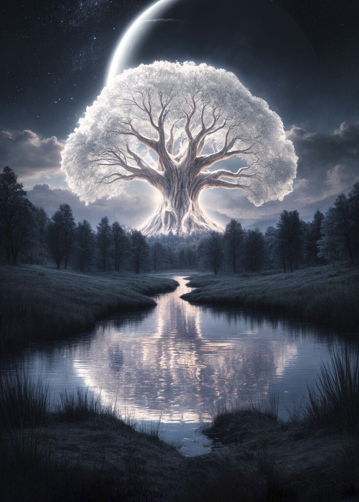 Лунный Лес мира Вертонии. Древо жизни Альварин. Автор Екатерина Бобова