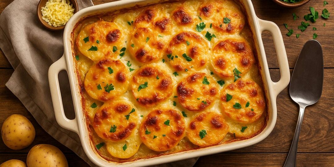 Картошка по-французски, как должна быть: сливки, сыр и никакого майонеза