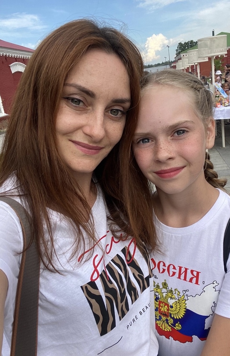 С дочкой Вероникой 