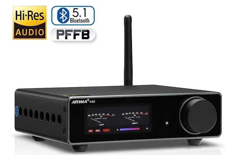 Компактный аудиоусилитель AIYIMA A80 с интегрированным ЦАП и поддержкой Bluetooth