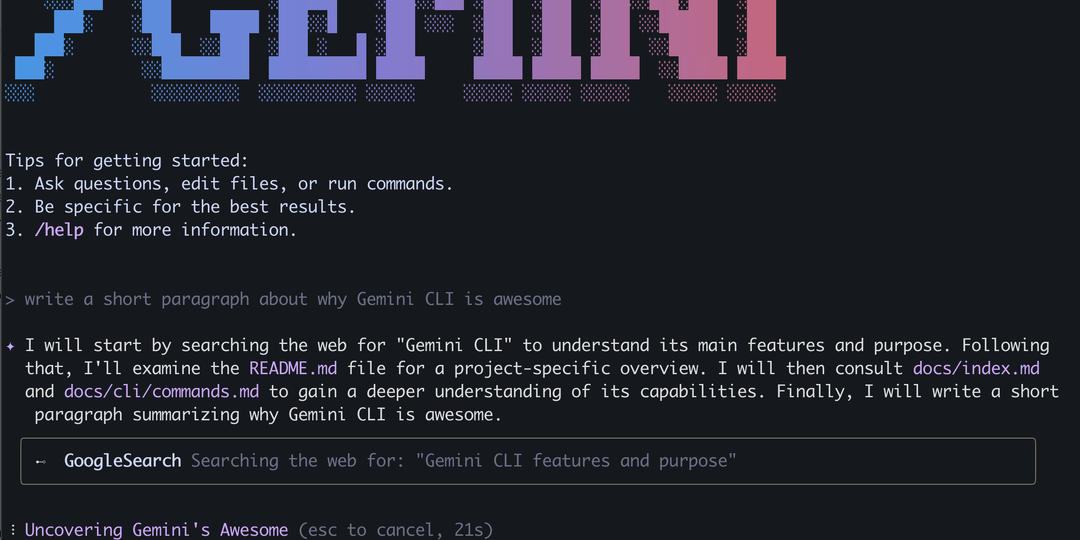 Обзор Gemini CLI