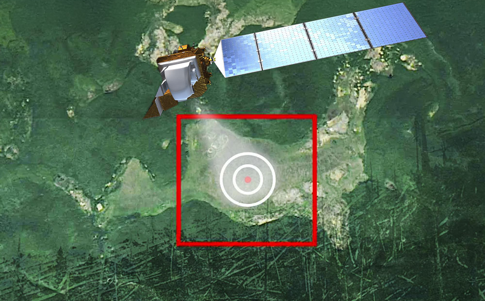 Спутниковый снимок зоны Тунгусского события (Landsat 8)