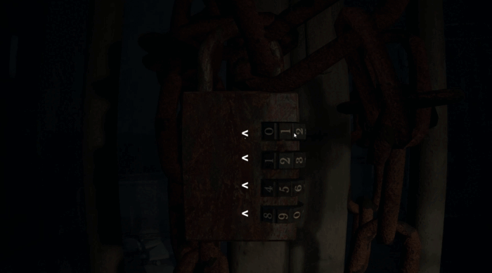 Gif картинка "Подбор пароля на замке"